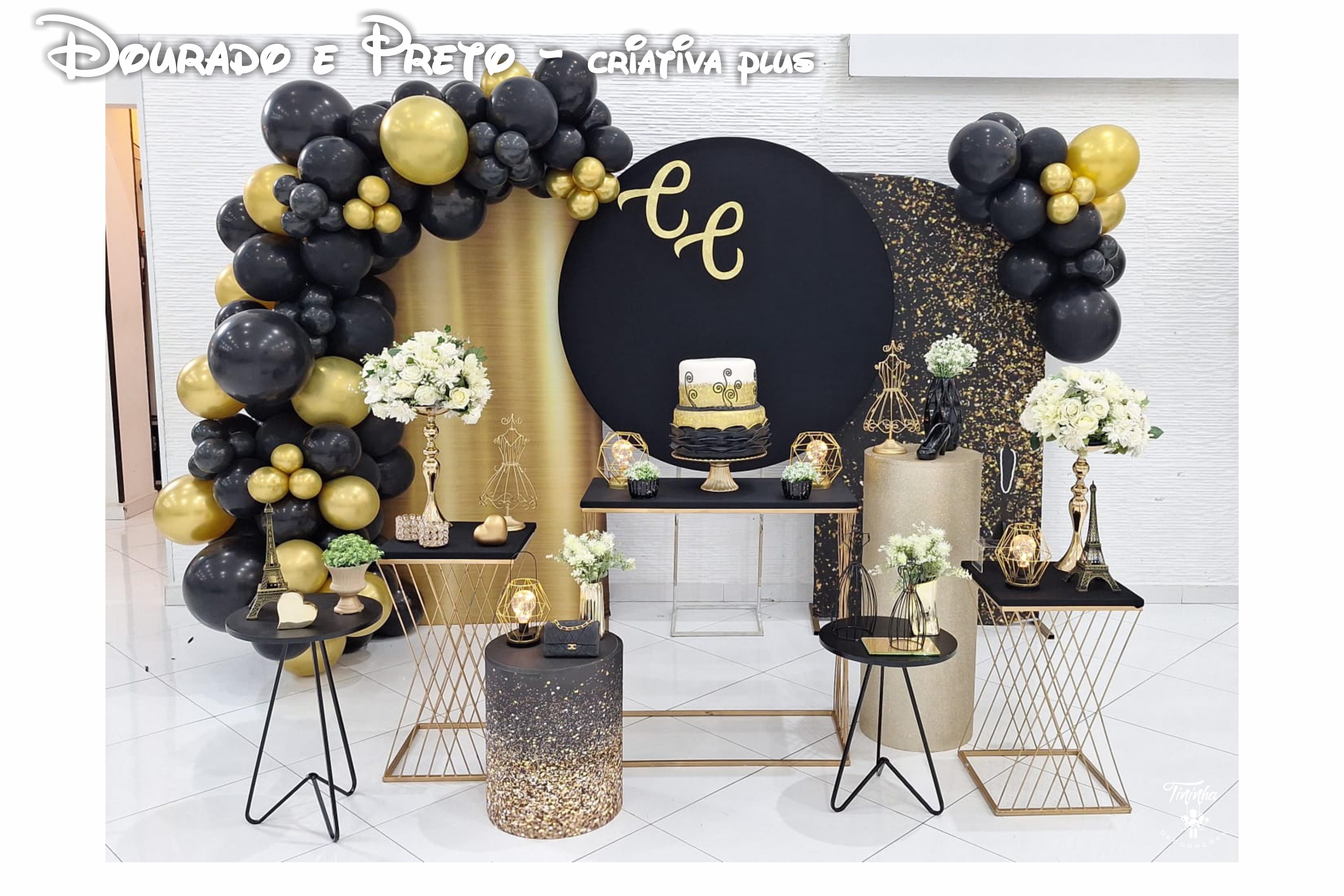 Dourado e Preto - Criativa Plus